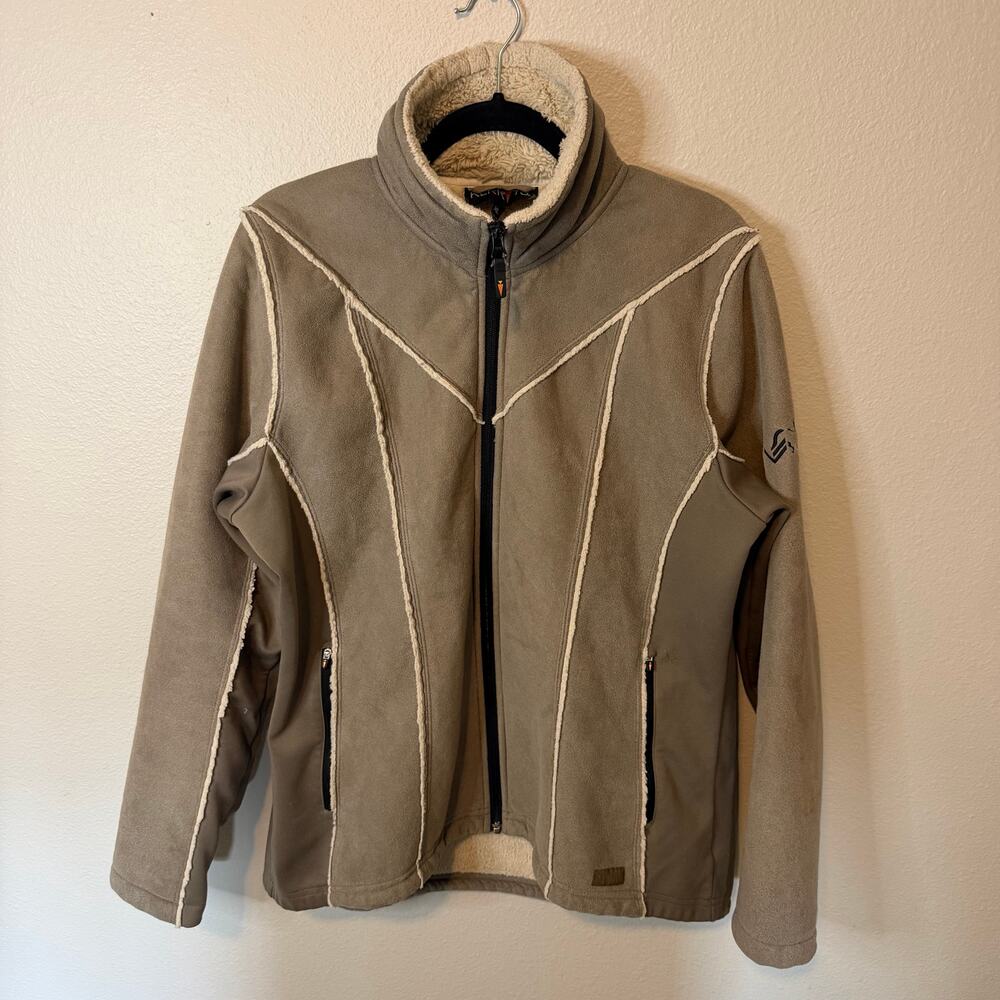 Kerrits Brown Faux Suede Fur Lined Coat Size XL